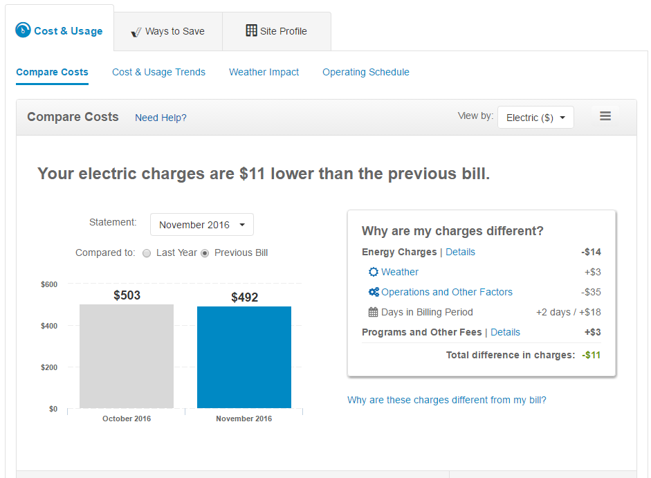 Comparar factura de electricidad comercial 2