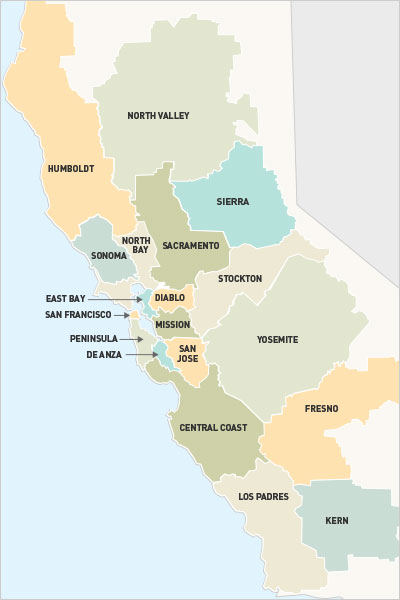 Mapa de asociación para el desarrollo económico de California