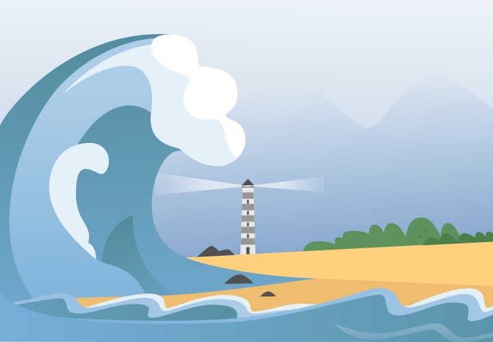 Image of a tsunami