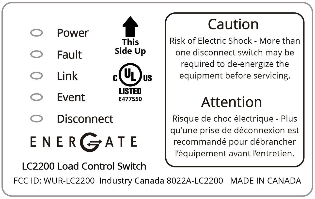 Tantalus light indicator and warning label