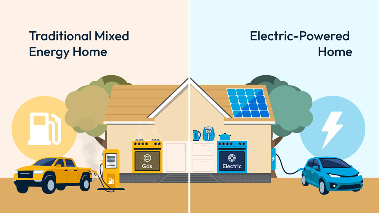 Comparison of Mixed and Electric Energy Homes