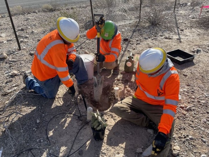 PG&E employees investigating grounds at the Topock Compressor Station